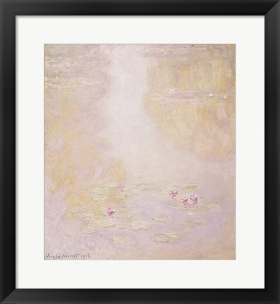 Framed Water Lilies, Giverny, 1908 Print