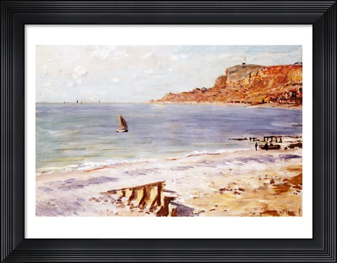 Framed Seascape at Sainte-Adresse Print