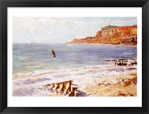 Framed Seascape at Sainte-Adresse Print