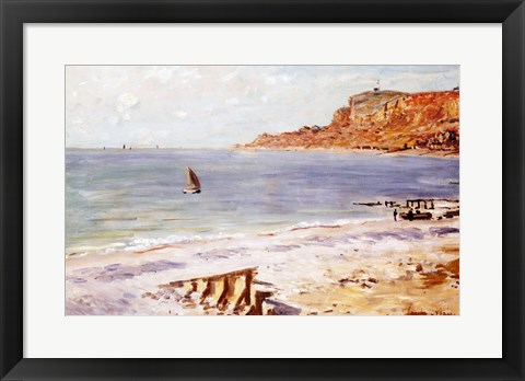 Framed Seascape at Sainte-Adresse Print