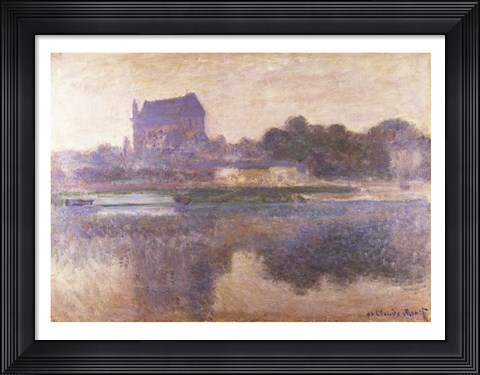Framed Vernon Church in Fog, 1893 Print