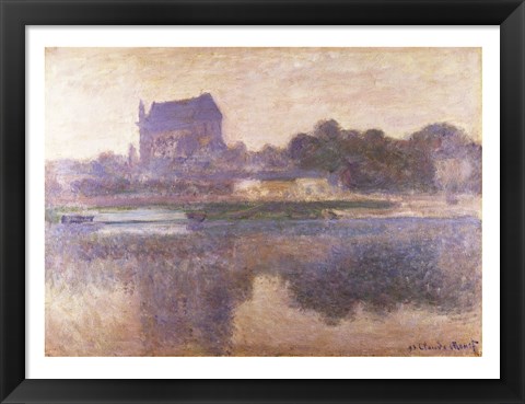 Framed Vernon Church in Fog, 1893 Print