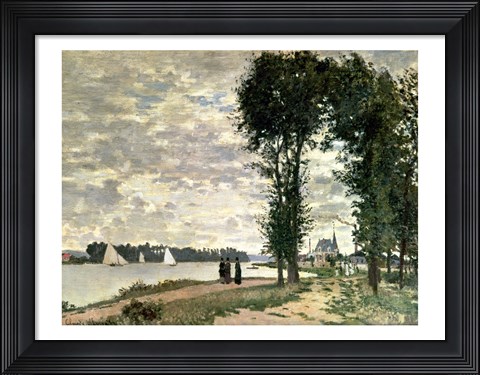 Framed Banks of the Seine at Argenteuil, 1872 Print
