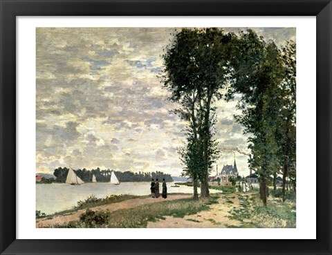 Framed Banks of the Seine at Argenteuil, 1872 Print