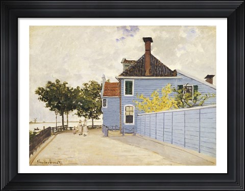 Framed Blue House, Zaandam Print