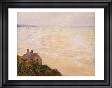 Framed Hut at Trouville, Low Tide, 1881 Print