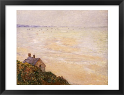 Framed Hut at Trouville, Low Tide, 1881 Print