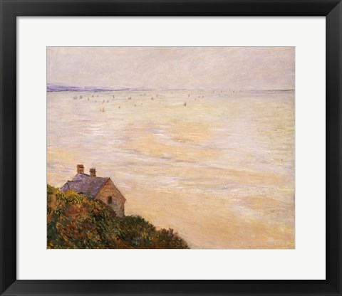 Framed Hut at Trouville, Low Tide, 1881 Print