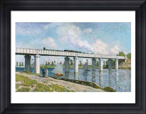 Framed Railway Bridge at Argenteuil, 1873 Print