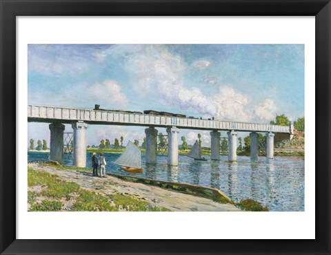 Framed Railway Bridge at Argenteuil, 1873 Print