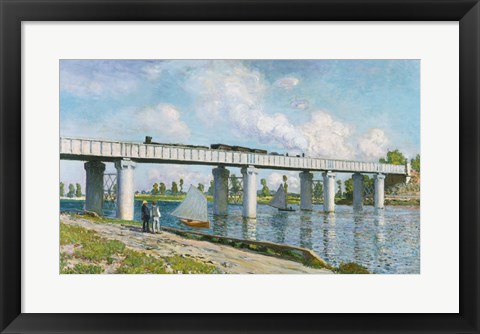 Framed Railway Bridge at Argenteuil, 1873 Print