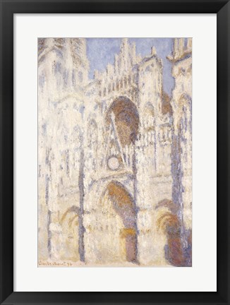 Framed Rouen Cathedral, Afternoon Print