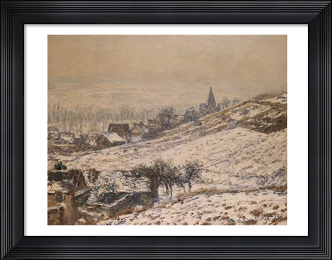 Framed Winter in Giverny, 1885 Print