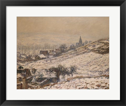 Framed Winter in Giverny, 1885 Print