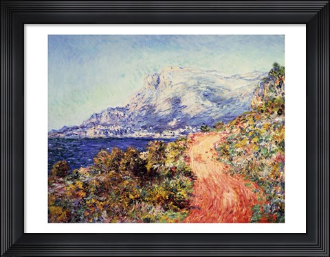 Framed Red Road near Menton, 1884 Print