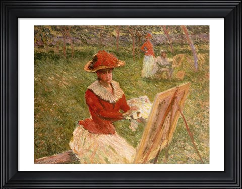 Framed Blanche Hoschede Painting, 1892 Print