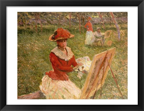 Framed Blanche Hoschede Painting, 1892 Print