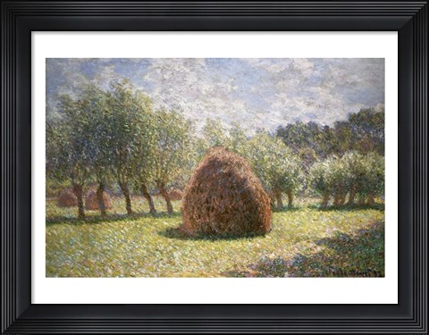 Framed Haystacks at Giverny, 1893 Print