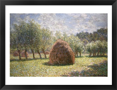 Framed Haystacks at Giverny, 1893 Print