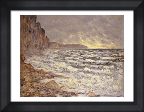 Framed Seafront, Fecamp, 1881 Print