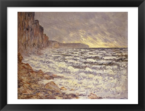 Framed Seafront, Fecamp, 1881 Print