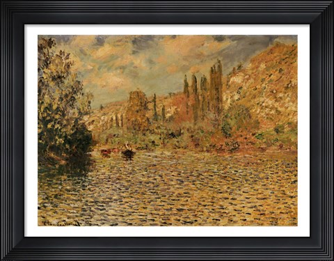 Framed Seine at Vetheuil Print