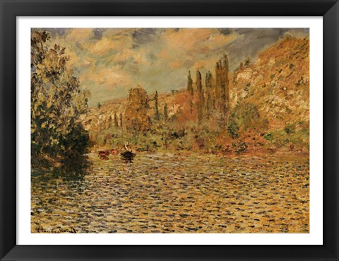 Framed Seine at Vetheuil Print