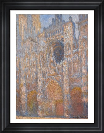 Framed Rouen Cathedral, Facade, 1894 Print