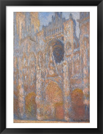 Framed Rouen Cathedral, Facade, 1894 Print