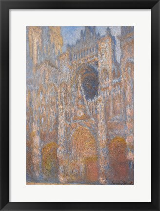 Framed Rouen Cathedral, Facade, 1894 Print