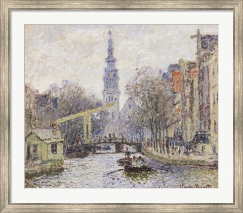 Framed Canal a Amsterdam, 1874 Print