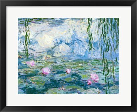 Framed Waterlilies, 1916-19 Print