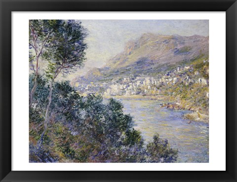 Framed Monte Carlo, Vue de Cap Martin, 1884 Print