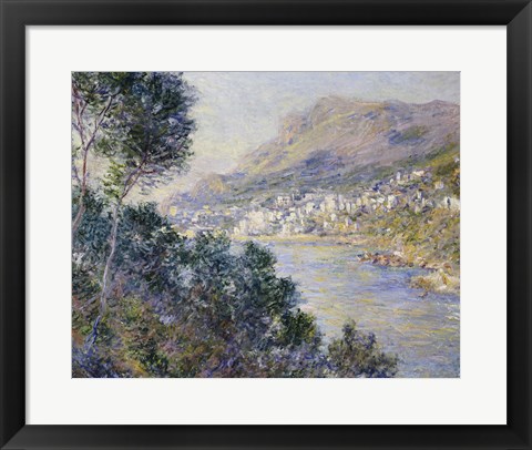 Framed Monte Carlo, Vue de Cap Martin, 1884 Print