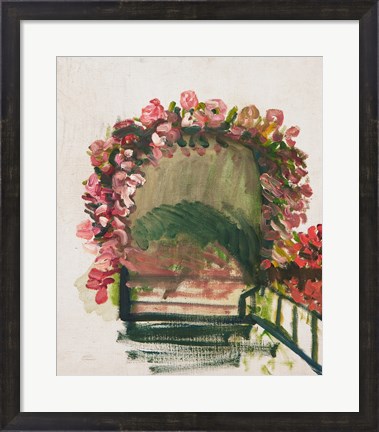 Framed Roses arches, Giverny, 1912-13 Print
