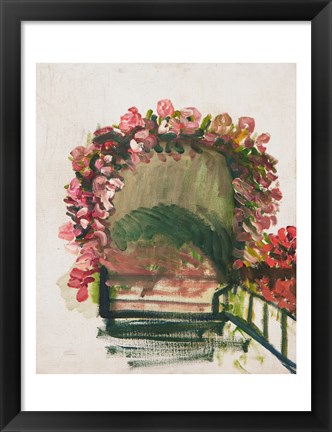 Framed Roses arches, Giverny, 1912-13 Print