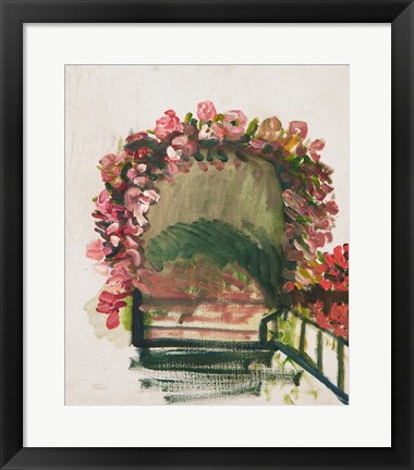 Framed Roses arches, Giverny, 1912-13 Print