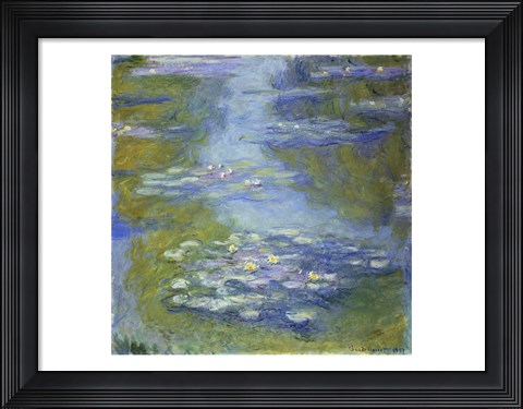 Framed Waterlilies, 1907 detail Print