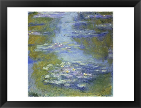 Framed Waterlilies, 1907 detail Print