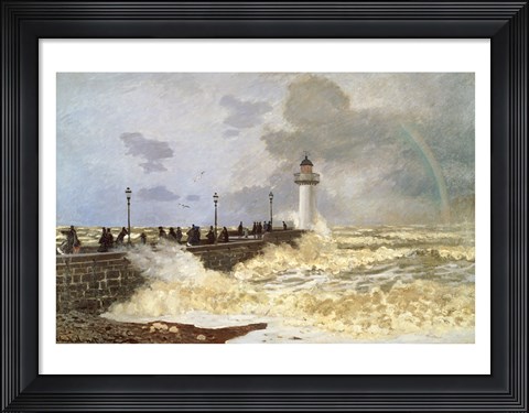 Framed Quay at Le Havre, 1868 Print