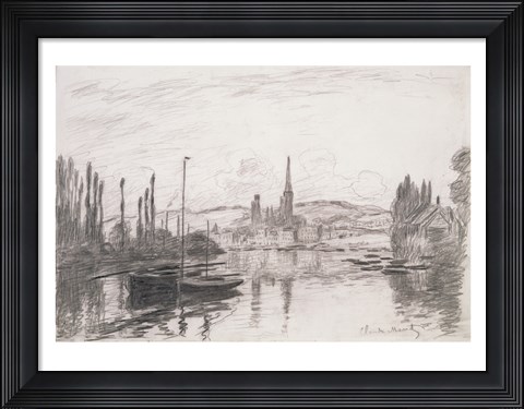 Framed View of Rouen, 1883 Print