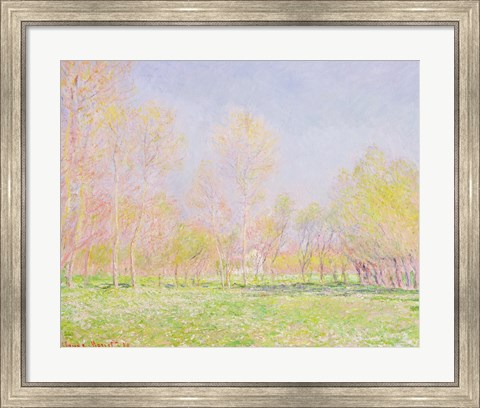 Framed Spring in Giverny, 1890 Print