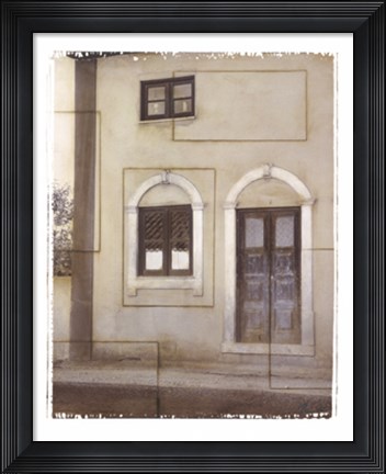Framed Italian Courtyard 1 Print