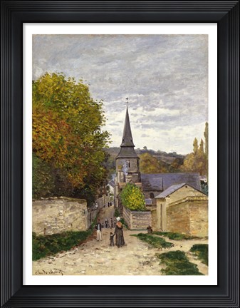 Framed Street in Sainte-Adresse, 1868-70 Print