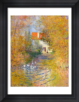 Framed Duck Pond, 1874 Print