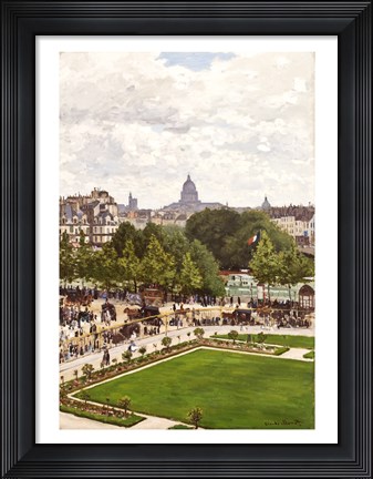 Framed Garden of the Princess, Louvre, 1867 Print