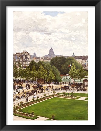 Framed Garden of the Princess, Louvre, 1867 Print