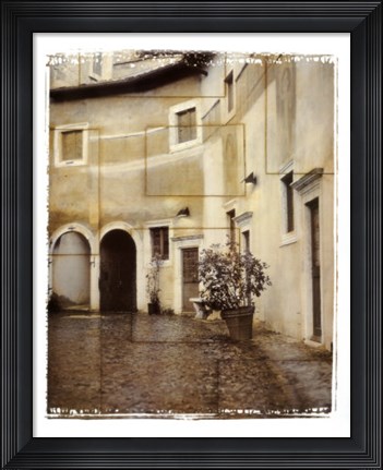 Framed Italian Courtyard 2 Print