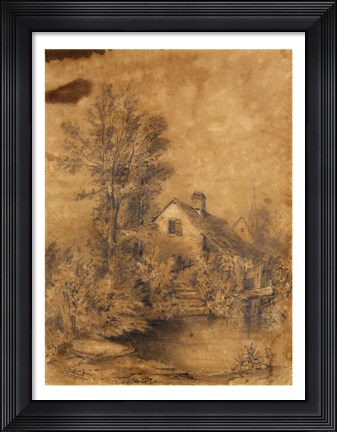Framed La Lezarde shores, 1856 Print