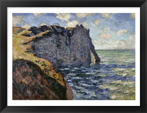 Framed Cliff of Aval, Etretat Print